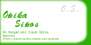 opika sipos business card